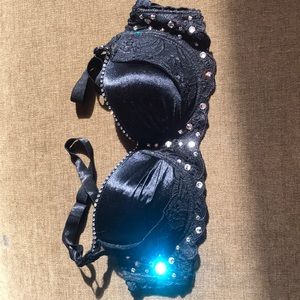 Black bra with Rhinestones -32B